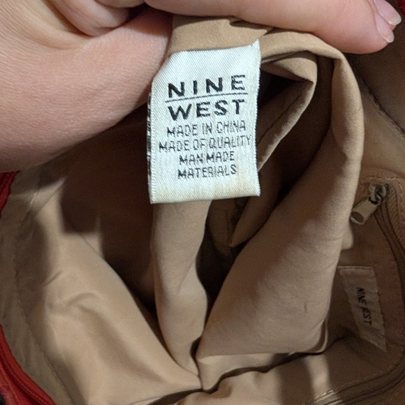 Nine West Coral Orange Faux Leather Shoulder Bag - Picture 11 of 11